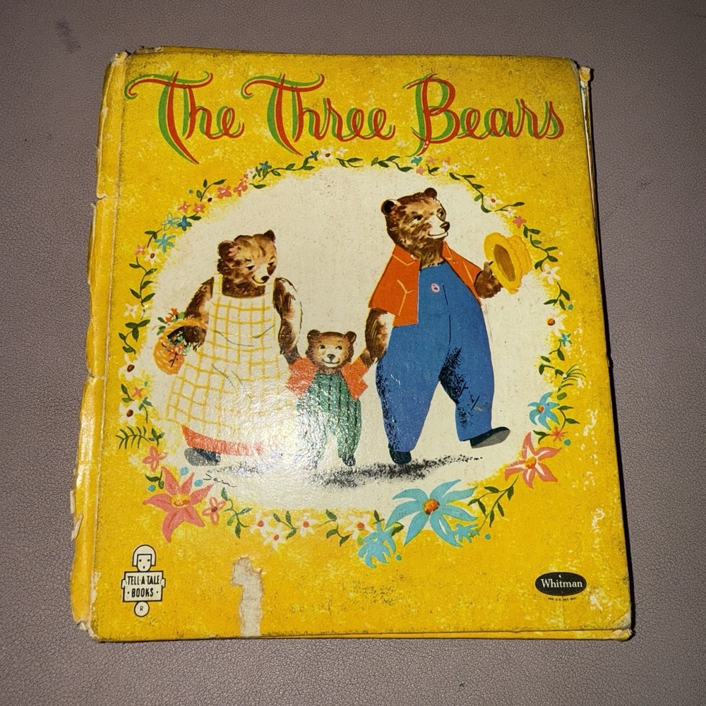 Vintage The Three Bears Children's Book Whitman Tell-A-Tale 1959 Hardcover‎ USA